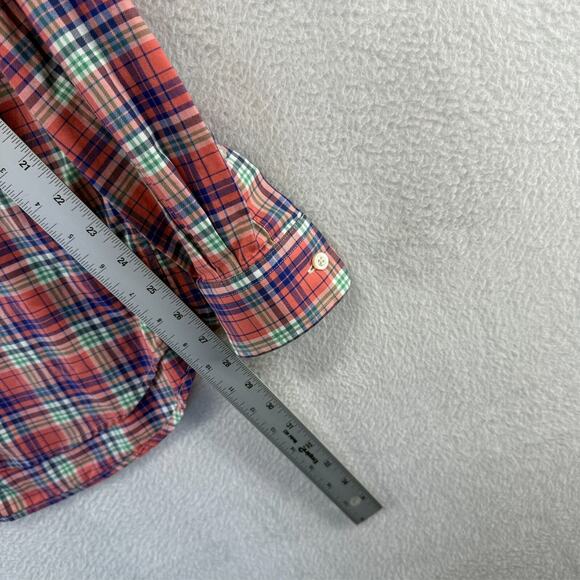 Vineyard Vines Shirt Men's Small pink Blue Green Houndstooth Slim Tucker Whale - Picture 6 of 10